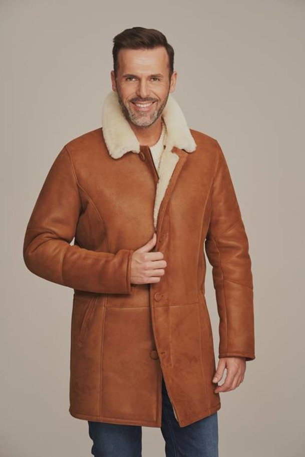 Pánský zimní kabát z ovčí kůže - Kožich dubeňák